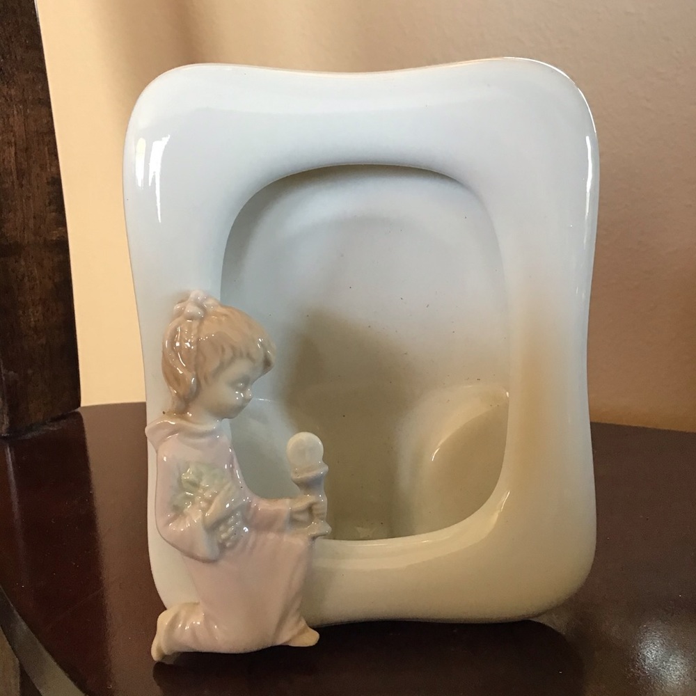 Holy Communion Girl Porcelain Picture Frame